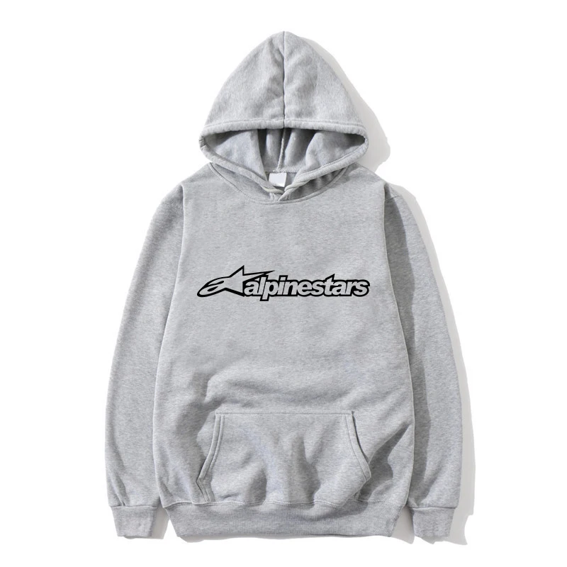 gray Hiver Alpine Star Hoodie hommes manteau polaire epaissir Alpine Star Байкерская толстовка с капюшоном для отдыха в стиле хип-хоп - Цвет: gray