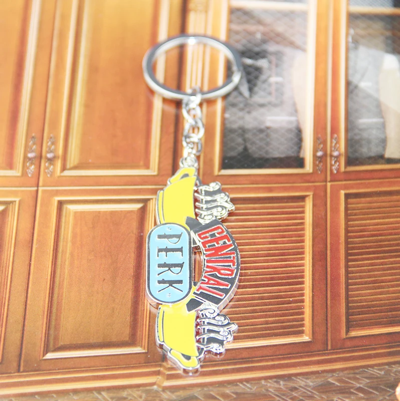 Hot Movie Friends Central Perk Keychains Pendants Enamel Coffee Time Logo Car Keyring Choker Best Friend Xmas Jewelry Gift | Украшения и