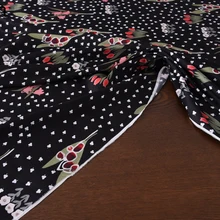 Натуральный шелк атласная ткань черный матричный Тривиал любовь 1,08 метров ширина 90% шелк 10% спандекс 19 momme