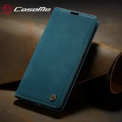 Premium Flip Magnetic Leather Wallet Phone Case Cover for A33 5G (Blue)