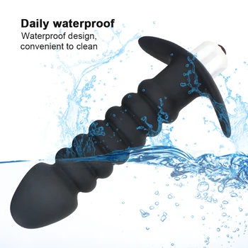 Anal Vibrator Prostate Massage Bead Single Vibration Modes for Anal Play Anal Stimulator Butt Plug Sex Toy for Men Women Couples 5