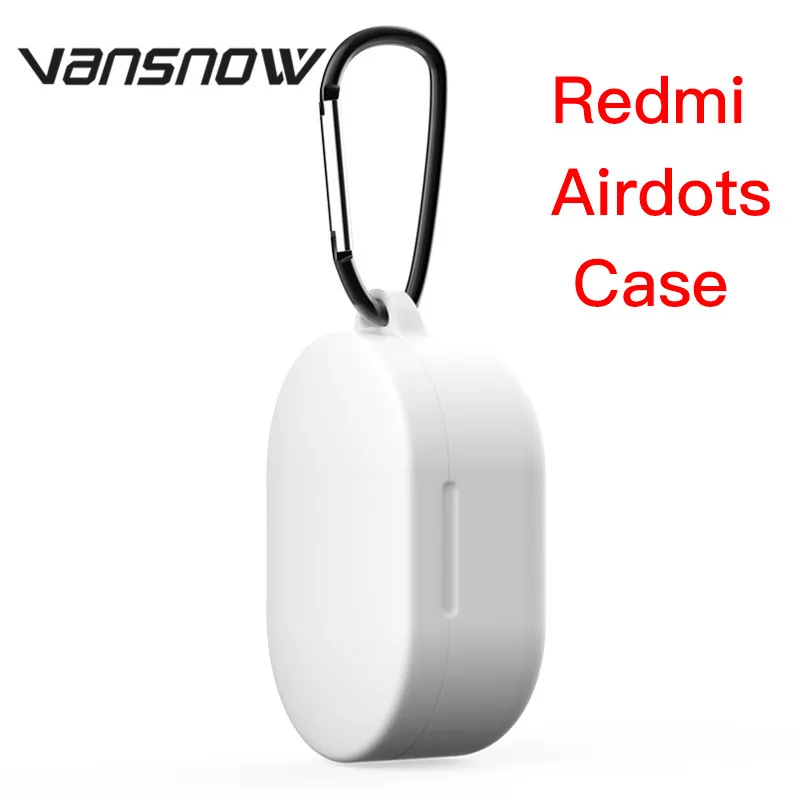 Защитный силиконовый чехол для mi Airdots mi True wireless Stero чехол для наушников не для Xiao mi Airdots чехол для молодой версии - Цвет: Redmi-White