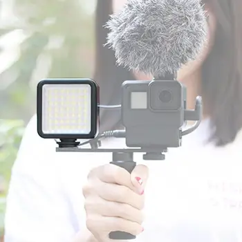 

6W Mini LED Video Light 2000mAh Built-in Battery 5500K Photographic Lighting With Cold Shoe 1/4 Screw for Vlogging