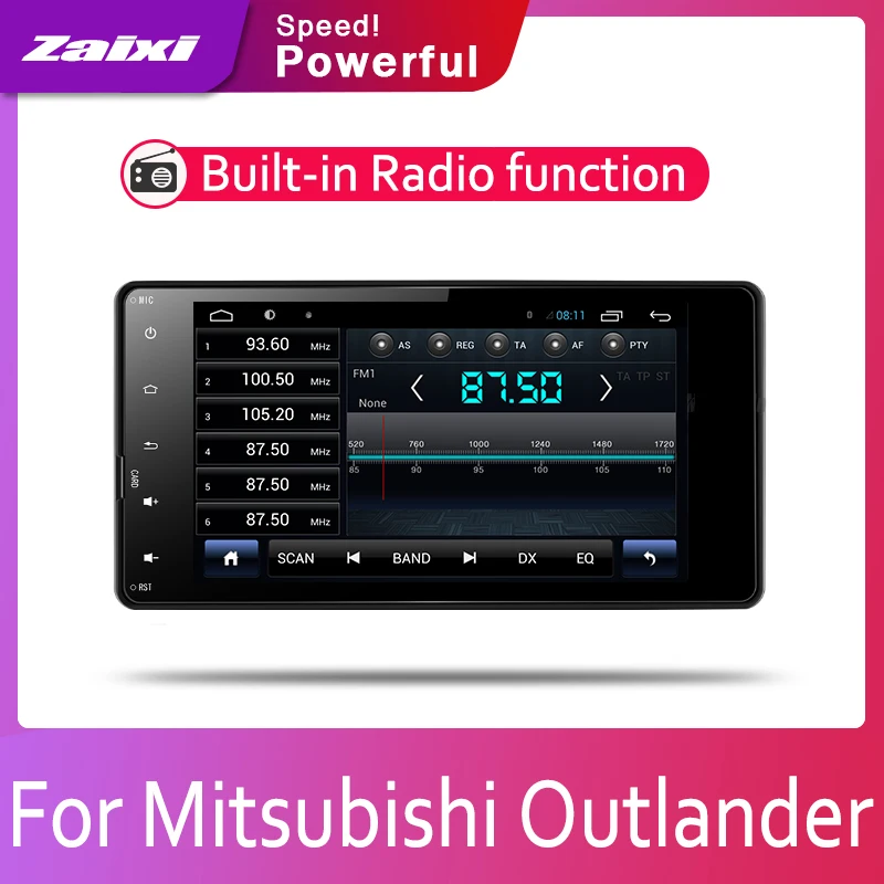 ZaiXi Android 2 Din Автомобильный Радио Мультимедиа Видео плеер Авто Стерео gps карта для Mitsubishi Outlander 2013~ медиа Navi