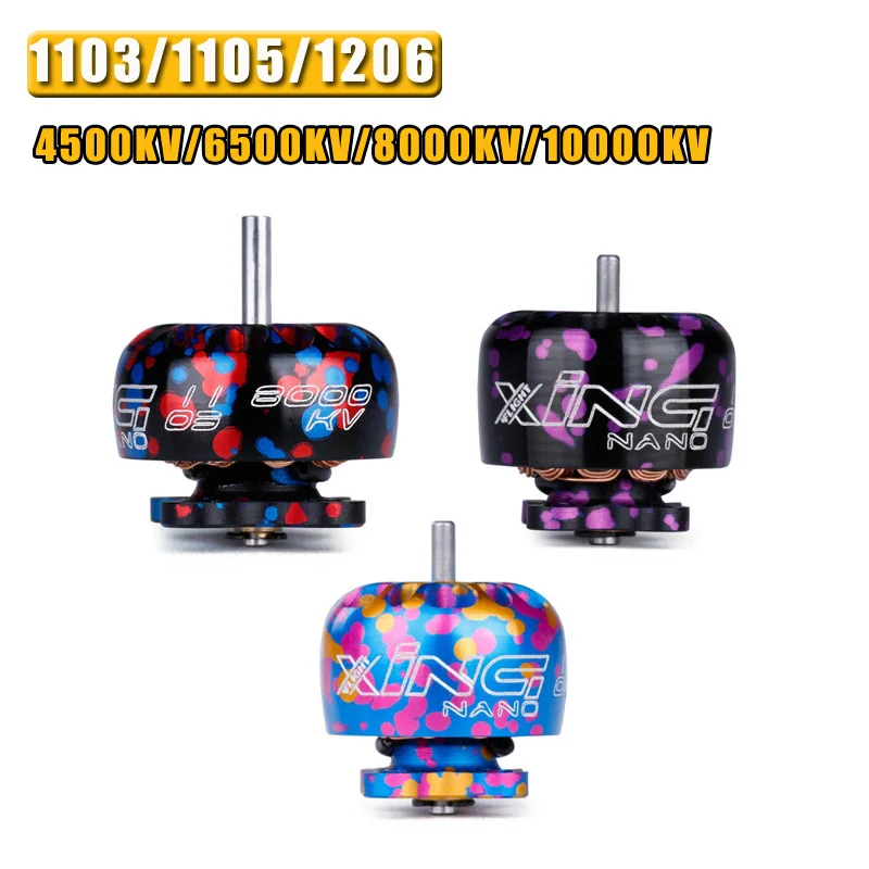 

iFlight XING 1103/1105/1206 8000KV/10000KV/4500KV/6500KV 2-3S/2S-4S CW Thread Brushless Motor for RC Drone FPV Racing