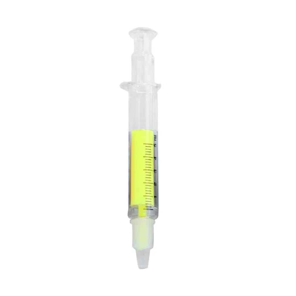 

Kawaii Fluorescent Simulation Syringe Watercolor Pen Office School Stationery Highlighter School Material Products For Schools