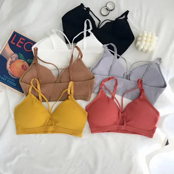 

New Fashion Push Up Bras for Women Bralette Deep V Bra Cotton Brassiere Sexy Lingerie Female Underwear