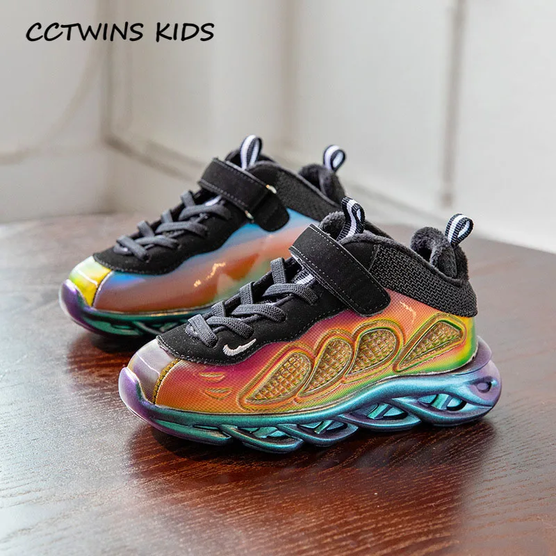 CCTWINS/детская обувь; коллекция года; зимняя детская модная блестящая обувь; Брендовые спортивные кроссовки для маленьких мальчиков; повседневные кроссовки для девочек; FS3152 - Цвет: Thin Gray