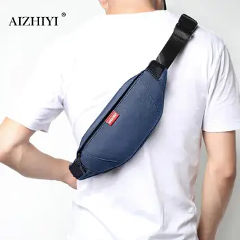 

Waist Bag Men Waist Pack Leather Chest Bags Fanny Pack Phone Bag Pouch Bolosa Men Zipper Chest Phone Pack Sport Crossbody Bags
