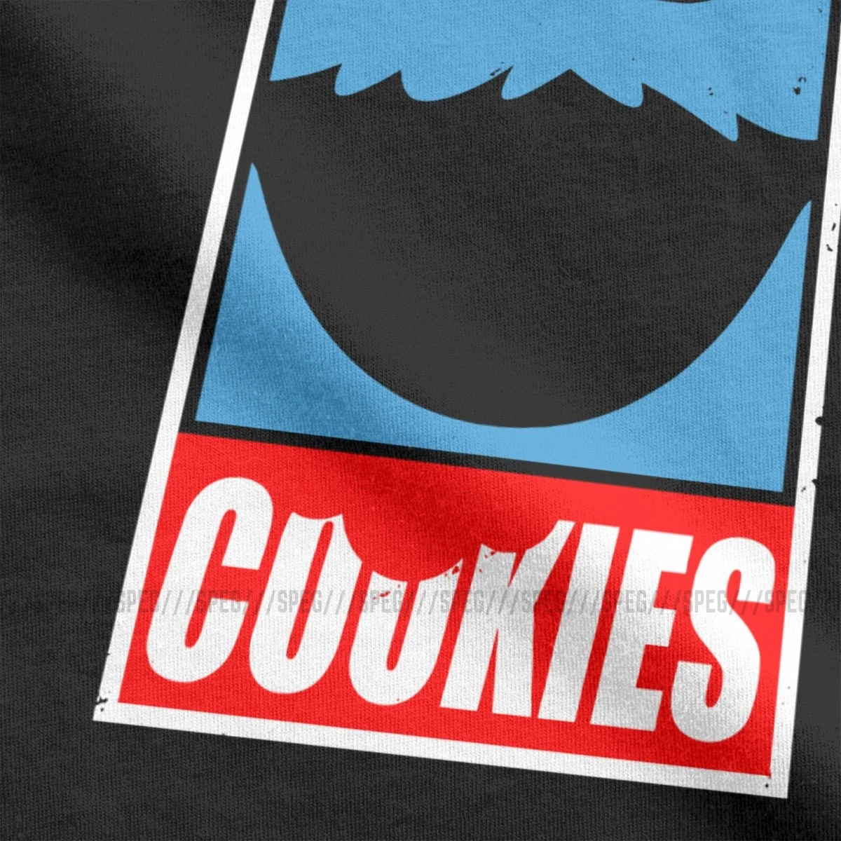 Cookie Monster T Shirt For Men Funny Tees Round Neck Short Sleeved Clothes Cotton Printed T-Shirt Plus Size Tops