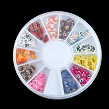 1 pc diy animal dos desenhos animados dicas de unhas falsas natureza fã dedo cartão completo unha arte exibir prática acrílico uv gel polonês ferramenta manicure(China)