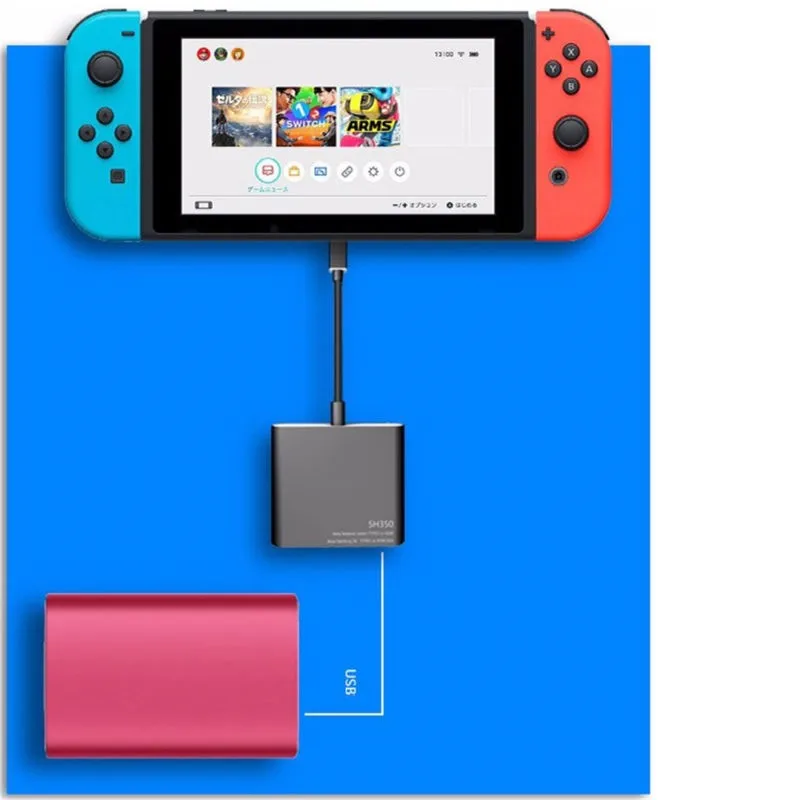 Портативный HDMI тип-c преобразователь для ТВ-адаптера БАЗА для nintendo SH350 переключатель CH type C к HDMI/type C/USB 3,0 горячая распродажа