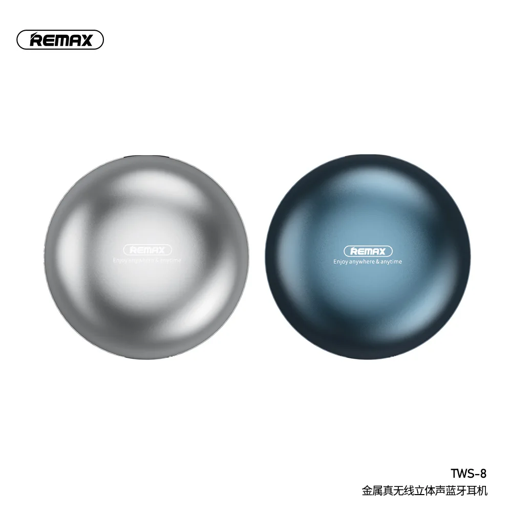 New Remax tws-8 metal true wireless stereo Bluetooth 5.0 headset with microphone HD call music sports headset