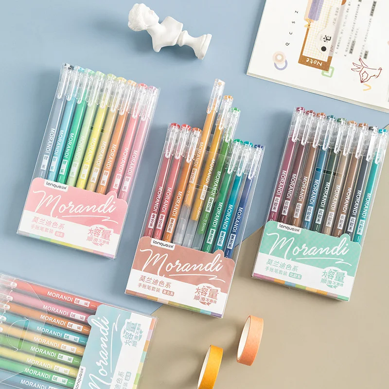 

9 Colors Gel Pen Set Morandi Gel Ink 0.5mm Fine Point Penna Gel Cute School Supplies Office Cute Stationary Stylo Gel Kawaii Pen