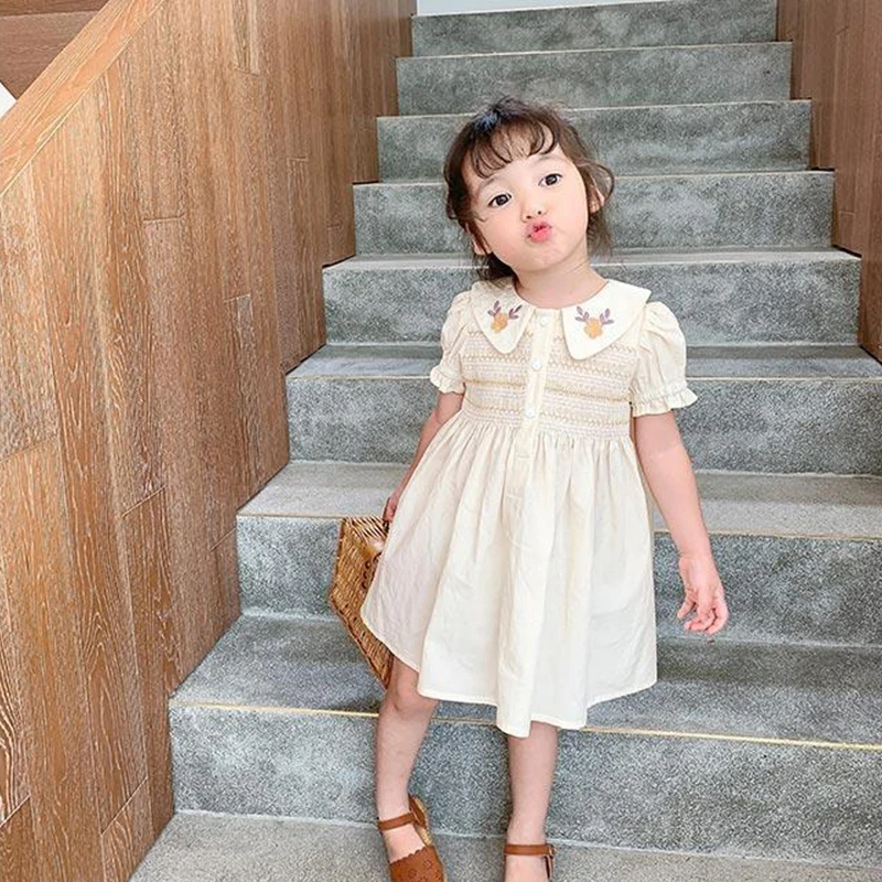 1-7Y Children Clothing Girls Summer Dress 2021 New Casual Fashion Children\'s Princess Dress Baby Flower Kids Dresses Clothes