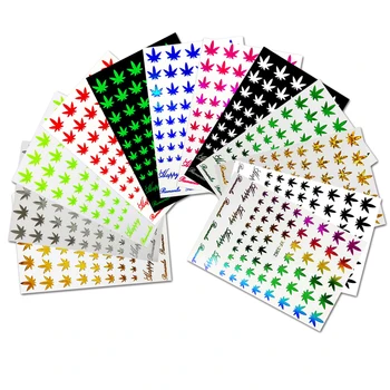 

1 Sheet Colorful Nail Decal and Sticker Flower Leaf Laser Luminous Nail 3D Nail Art Adhesive DIY Tips For Manicure Decoration T#