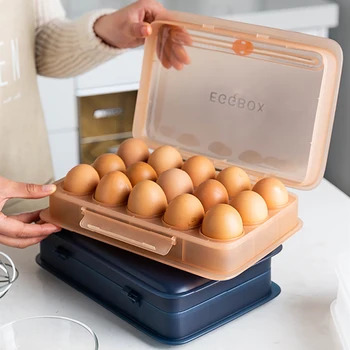 

MDZF SWEETHOME 15-grid Refrigerator Eggs Storage Box Eggs Holder Plastic Eggs Container Fresh Box Kitchen Organizer Tools
