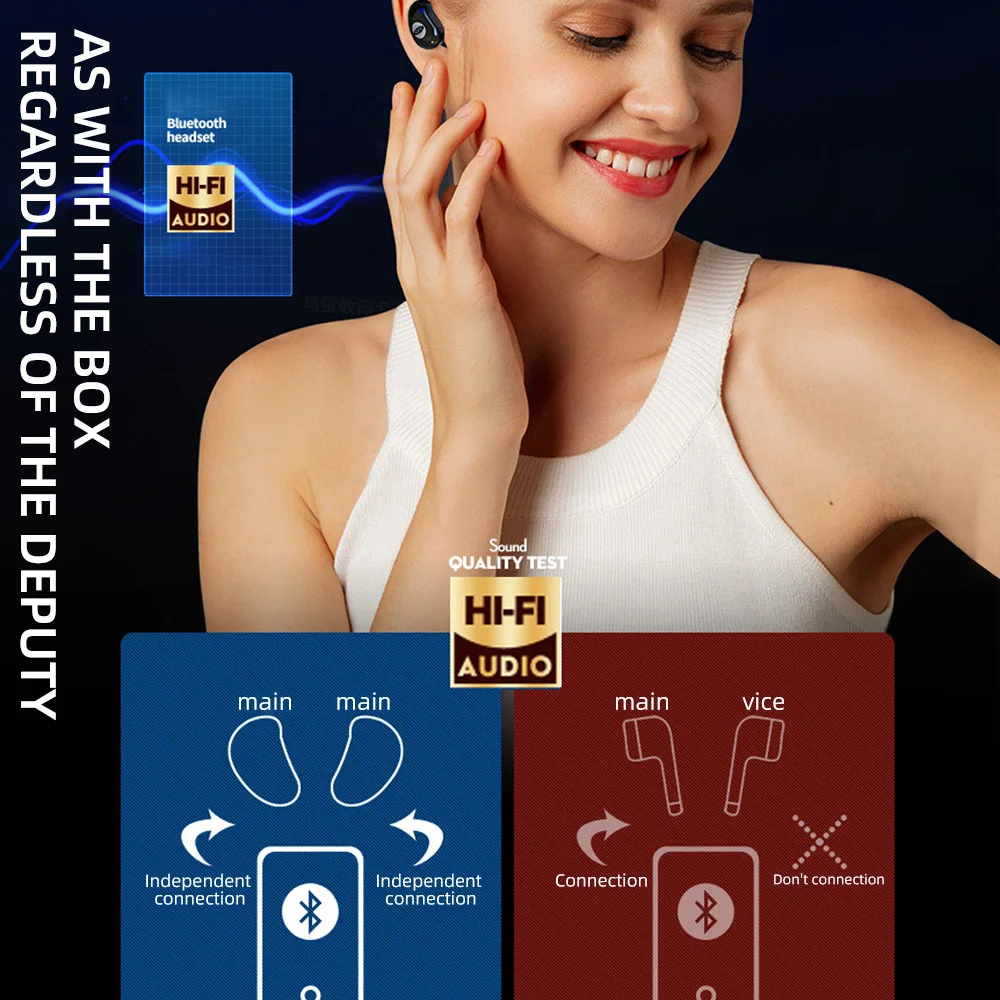 TWS HIFI Bluetooth 5.0 Earphones 9D Stereo Sports Waterproof Earbuds Wireless Blue Tooth Touch Headset Noise-Cancel Headphones
TWS HIFI Bluetooth 5.0 Earphones 9D Stereo Sports Waterproof Earbuds Wireless Blue Tooth Touch Headset Noise-Cancel Headphones