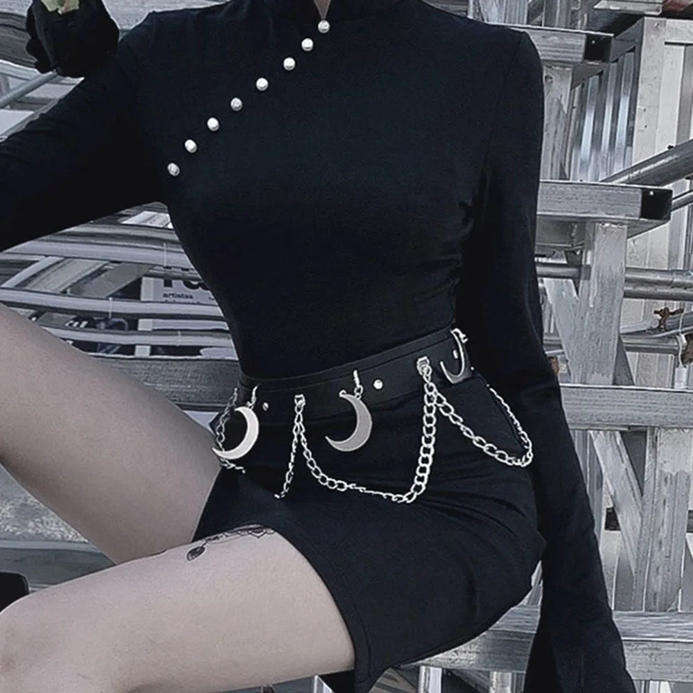 Винтажное облегающее мини-платье Cheongsam, женское готическое уличное платье с длинным рукавом и жемчужными пуговицами, женское элегантное платье для вечеринки