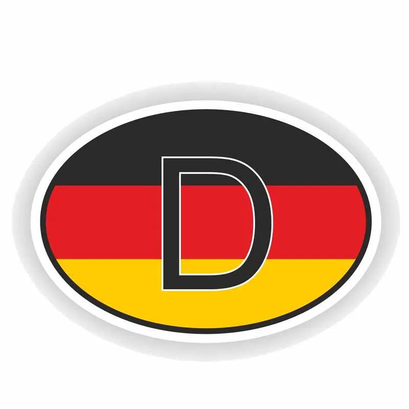 

13CM*9CM Personality Custom Car Sticker Funny German Country Code Decal PVC