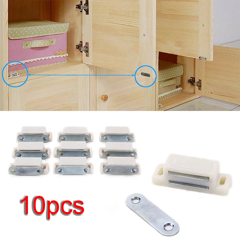 

Repair Door Catch 10pcs Set Magnetic Lock Stopper Cupboard Replacement