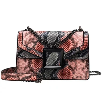 

Women Fashion Snake Shoulder Bag for Women's Leather Small Chain Luxury Handbags Bag Designer Crossbody Bags Brand Clutch Totes