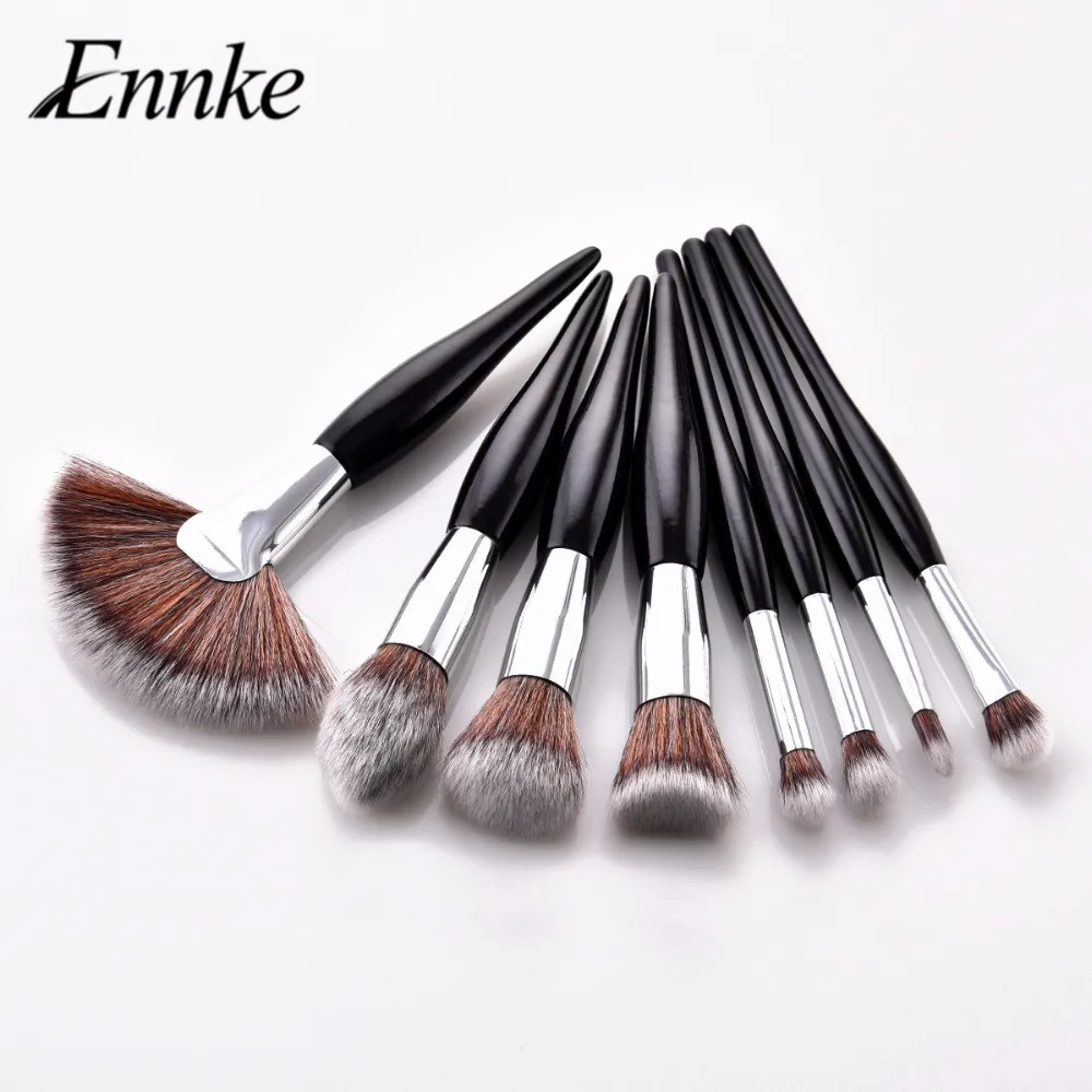 

ENNKE Professional Makeup Brushes Kit 8 Pcs Brand Design Concealer Foundation Eyeshadow Micro Brushes Kit Loose Powder Highlight
