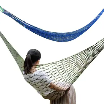 

Garden Nylon Hammock Sewing Chair Hanging Mesh Single Sleeping Bed for Outdoor Travel Camping Portable