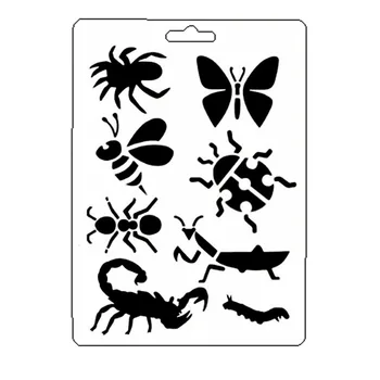 

Insect Animal Stencil Reusable Scrapbooking Stamping Embossing Paper Card Drawing Template Decor Crafts Bullet Journal Stencil