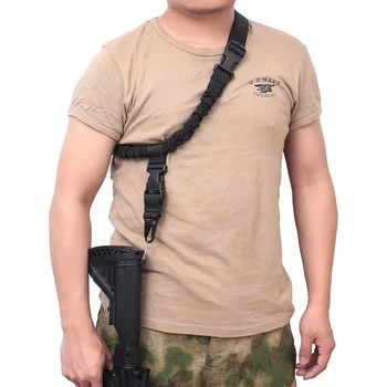 

Adjustable Military Tactical Gun Sling Single Point Quick Release Bungee Rifle Shoulder Belt Hunting Starp For Airsoft M4 AR15