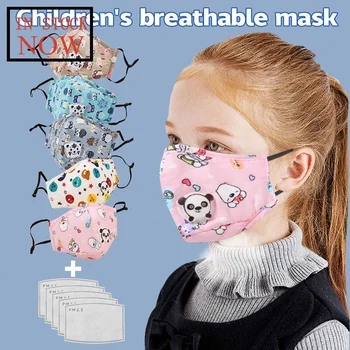 

Kids'Mask Baby Cartoon Print Washable Pm2.5 Pollution Respirator Reusable Mouth Masks Fashion Face Cover Mascarilla Reutilizable