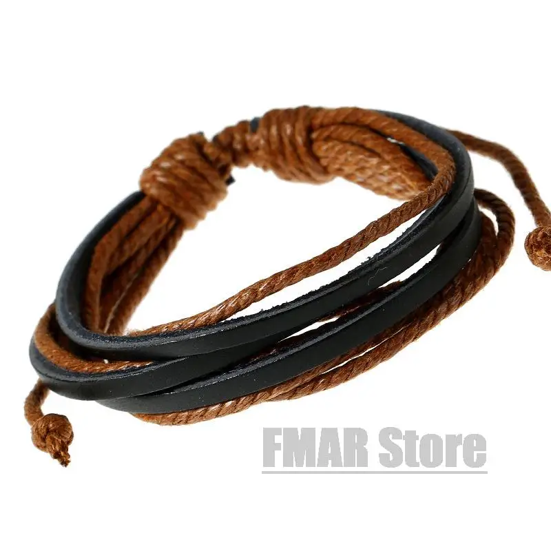 1pcs Retro Leather Wrap Braided Woven Bracelet Wristband Cuff Punk for Men Women Hot Surfer Bracelet Bangle Couples Bohemia Jewelry leather bracelet fashion bracelet fashion jewelry