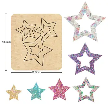 

star frame wood cutting dies 2020 new die cut &wooden dies with black pad Suitable for common die cutting machines