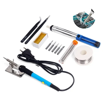 

Electric Soldering Iron kit Adjustable Temperature 220V 60W Welding Solder Rework Station Heat Pencil Repair Tools EU Plug