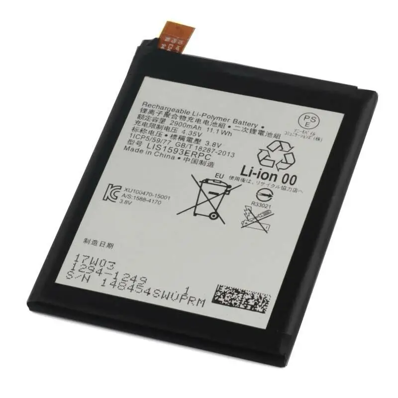 100% Оригинальный LIS1593ERPC 2900 мА/ч Батарея для Sony Xperia Z5 E6883/6683/6653 | Мобильные телефоны и