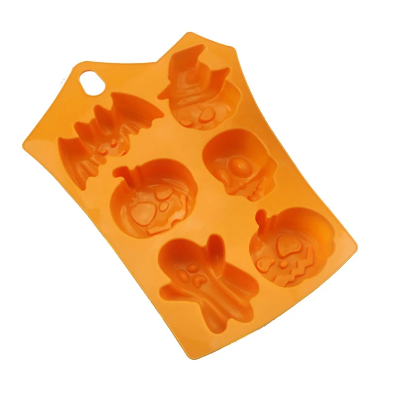 

Halloween Holiday Style Silicone Cake Mold 6 Cavities Pumpkin Ghost Bat Shape Cookies Chocolate Molds DIY Cake Baking Tools