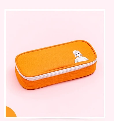 orange Мультфильм большой Карандаш Чехол многофункциональный пенал для карандашей пенал школы и канцелярские принадлежности - Цвет: orange
