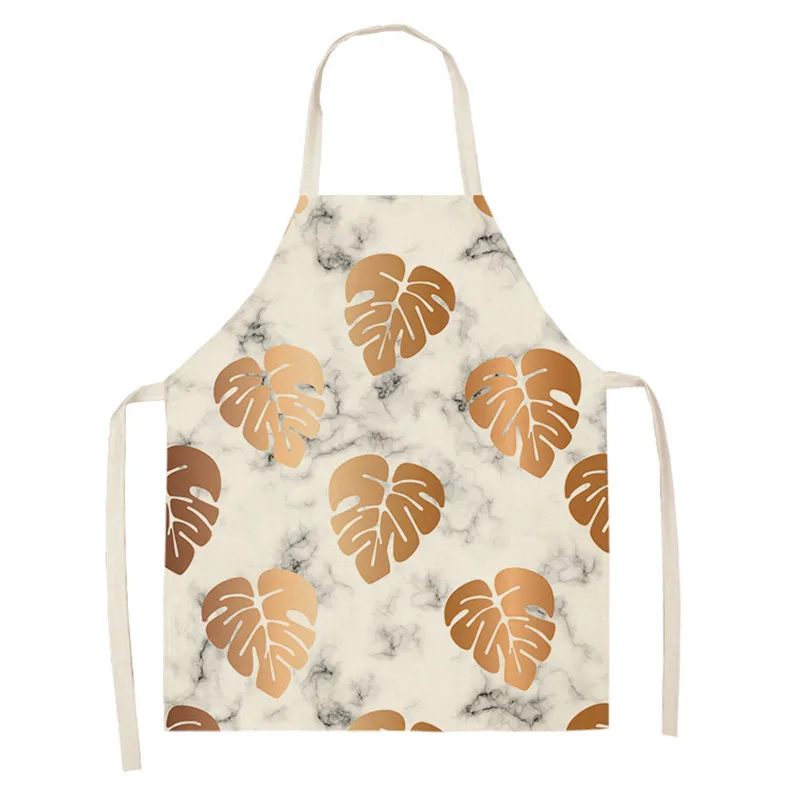 

Geometric Kitchen Aprons Wave Triangle Printed Sleeveless Cotton Linen Apros Home Cleaning Tools for Men Women