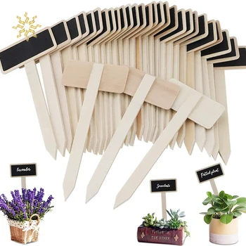 

10Pcs Mini Blackboard Wooden Chalkboard Plant Labels Markers For Flower Pot Seed Potted Herbs Vegetables K802