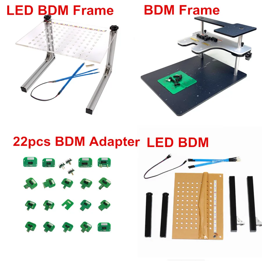 22 шт. BDM зонд адаптеры ЭБУ рампы для KESS KTAG BDM100 / CMD100 FGTECH V54 Led Рамка полный набор ECU