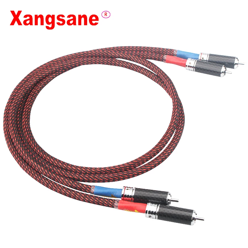 

Xangsane US West Electric Select Cochineal authentic 30-40s line-based fever HiF RCA carbon fiber dual lotus audio signal cable