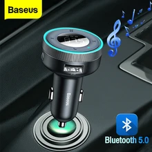 Baseus FM Transmitter Modulator Car Wireless Bluetooth 5.0 USB Fast Charger Auto Aux Radio Mp3 Player Music Hands Free Car Kit