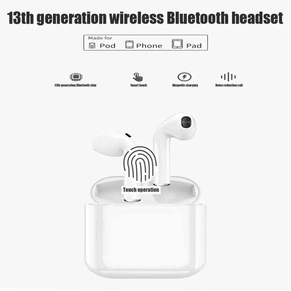 

i2 tws bluetooth earphone wireless headphones Aire 1:1 copy Pop up earbuds sport super bass earphones for phone i12tws i11