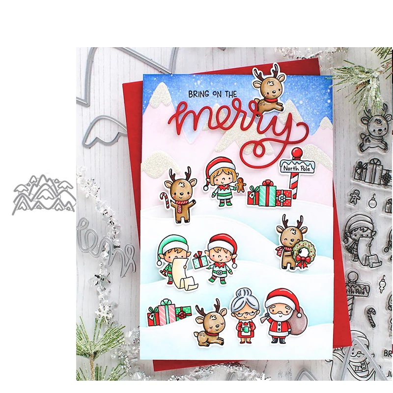 

JC Mountain Range Hill Metal Cutting Dies Scrapbooking Craft Mold Cut Die Stencil Handmade Paper Card Make Template Decor Model