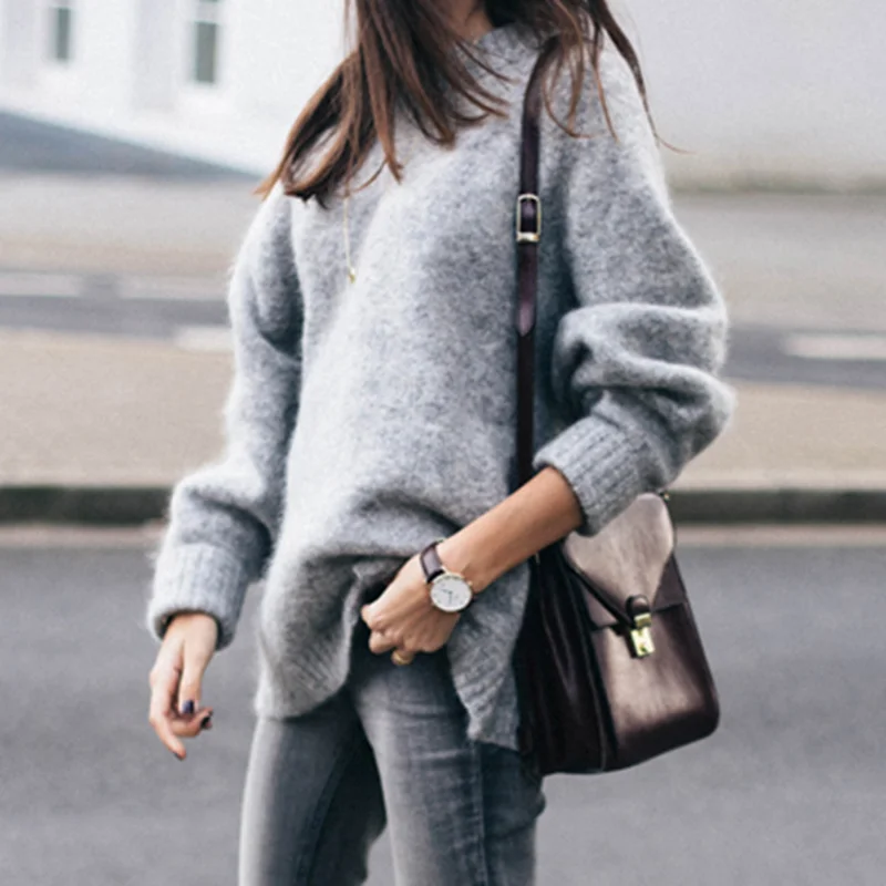 Новое поступление зимние повседневные женские свитера U-SWEAR вязаные Свободные