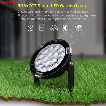 

Mi.Light 9W RGB+CCT LED Garden Lamp AC86-265V DC24V IP65 Intelligent Wireless Control Dustproof Outdoor Garden Landscape Light