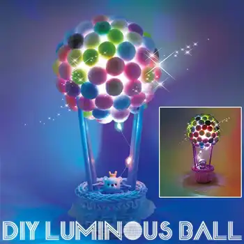 

DIY Luminous Ball Hot Air Balloon with LED Night Light Children Baby Nursery Wall Lamp Balloons For Kids Room Party Decor