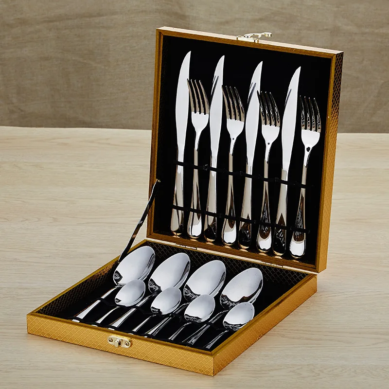 

Stainless Steel Cutlery Set Selectable Multi-Specification Western Food Steak Knife, Fork And Spoon Gift Box Business Gifts Set