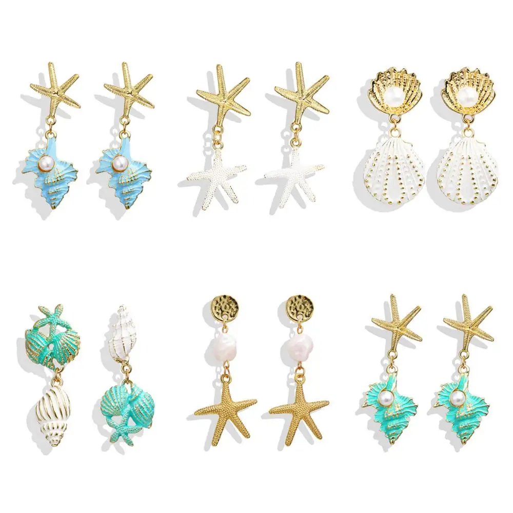 

ESERES Boho Summer Earrings for Women Fashion Accessories Shell Earrings