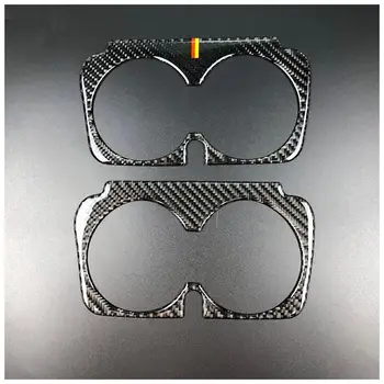 

Car Styling Carbon Fiber Water Cup Holder Frame Trim Sticker For Mercedes Benz C Class W205 C180 C200 C300 GLC Accessories